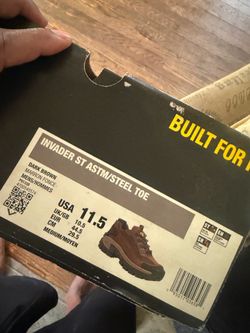 Caterpillar INVADER STEEL-TOE WORK SHOE DARK BROWN