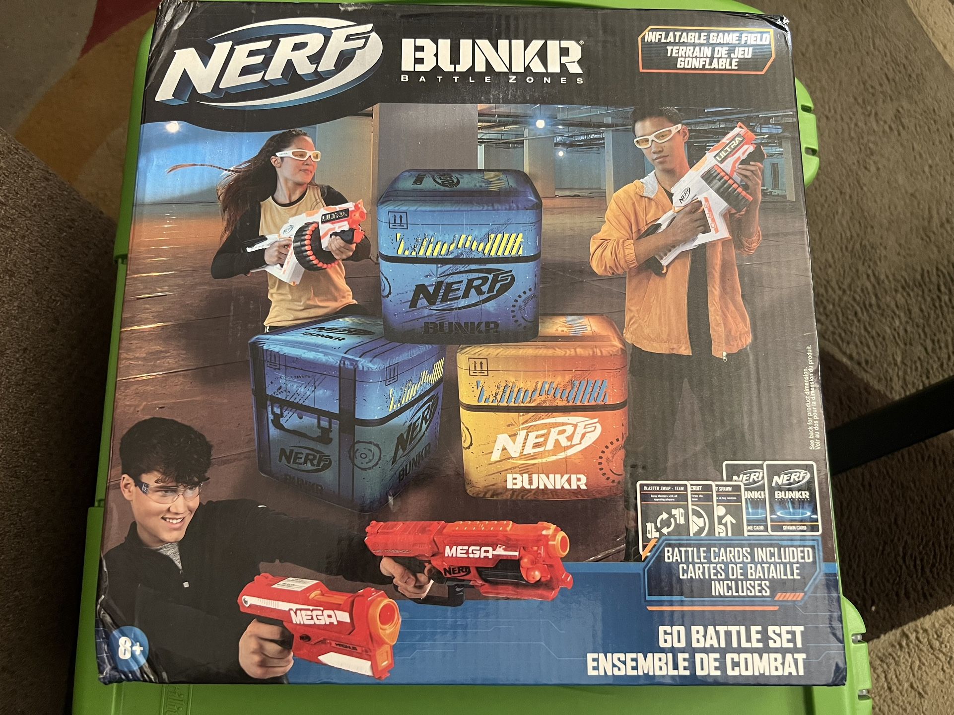 Nerf Bunkr Battle Zones Go Battle Set Inflatable Game Field