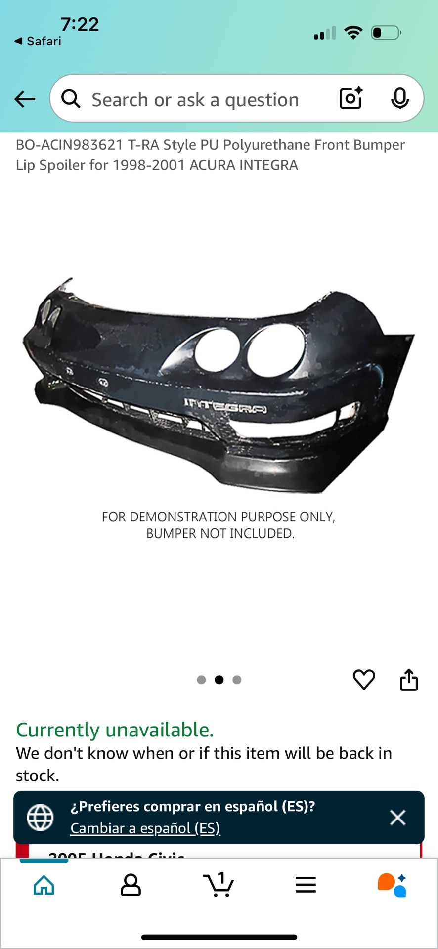 Acura Integra 98-01 Front lip