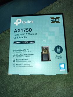 Tp-link ax1750 nano wireless wi-fi 6 wireless usb adapter for pc