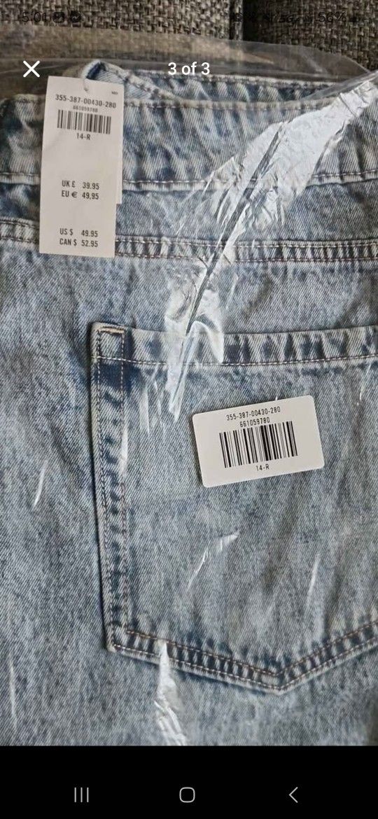 Hollister Baggy Jeans Size 14-regular Brand New