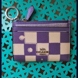 Coach Mini Skinny Id Case With Checkerboard Print//PRICE IS FIRM