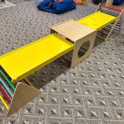 Toddle Indoor Wood Climbing Playset Pikler Set