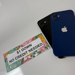 Apple IPhone 12 Mini 5G Unlocked - Only $1 Today Pay The Rest Later! 