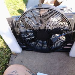 Bmw X5 E53 Auxiliary AC Condensor Cooling Fan Assembly 