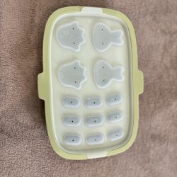 Baby Food Freezer Tray, Peunitory Baby Food Storage Containers Silicone Ice Cube Trays with Lid Freezer Safe Breastmilk Popsicle Molds for Teething DI