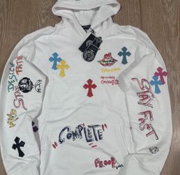 White Chrome hearts hoodie 
