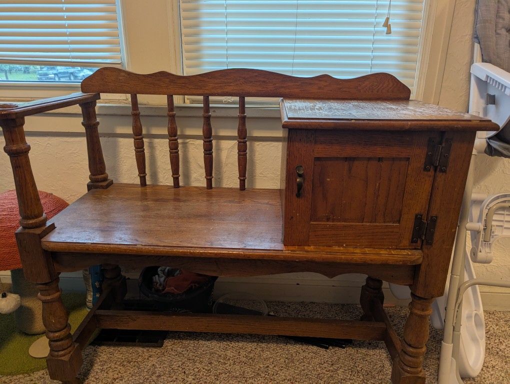 Vintage Phone Booth/Bench