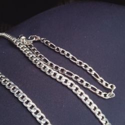 Men's Silver Plated Bracelet Sets