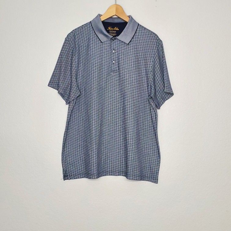 Tasso Elba Men s Navy Blue Short Sleeve Polo Shirt Size Large Shirts