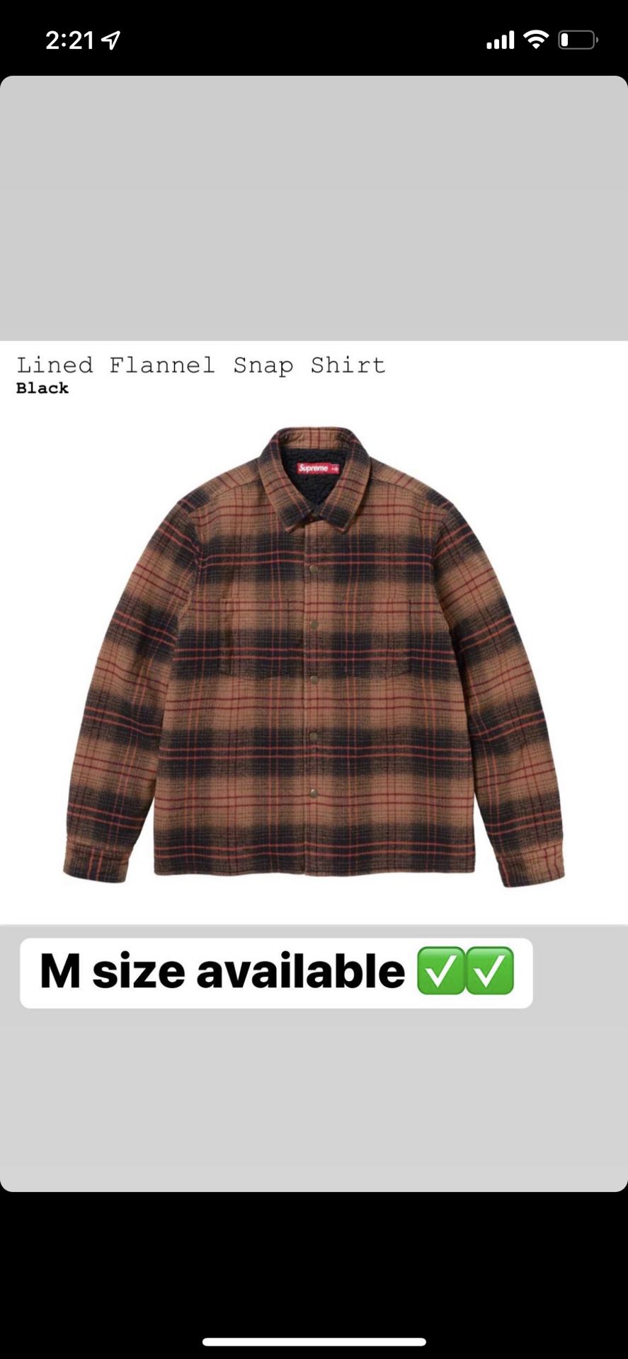 定価以下supreme lined flannel snap shirt M - www ...