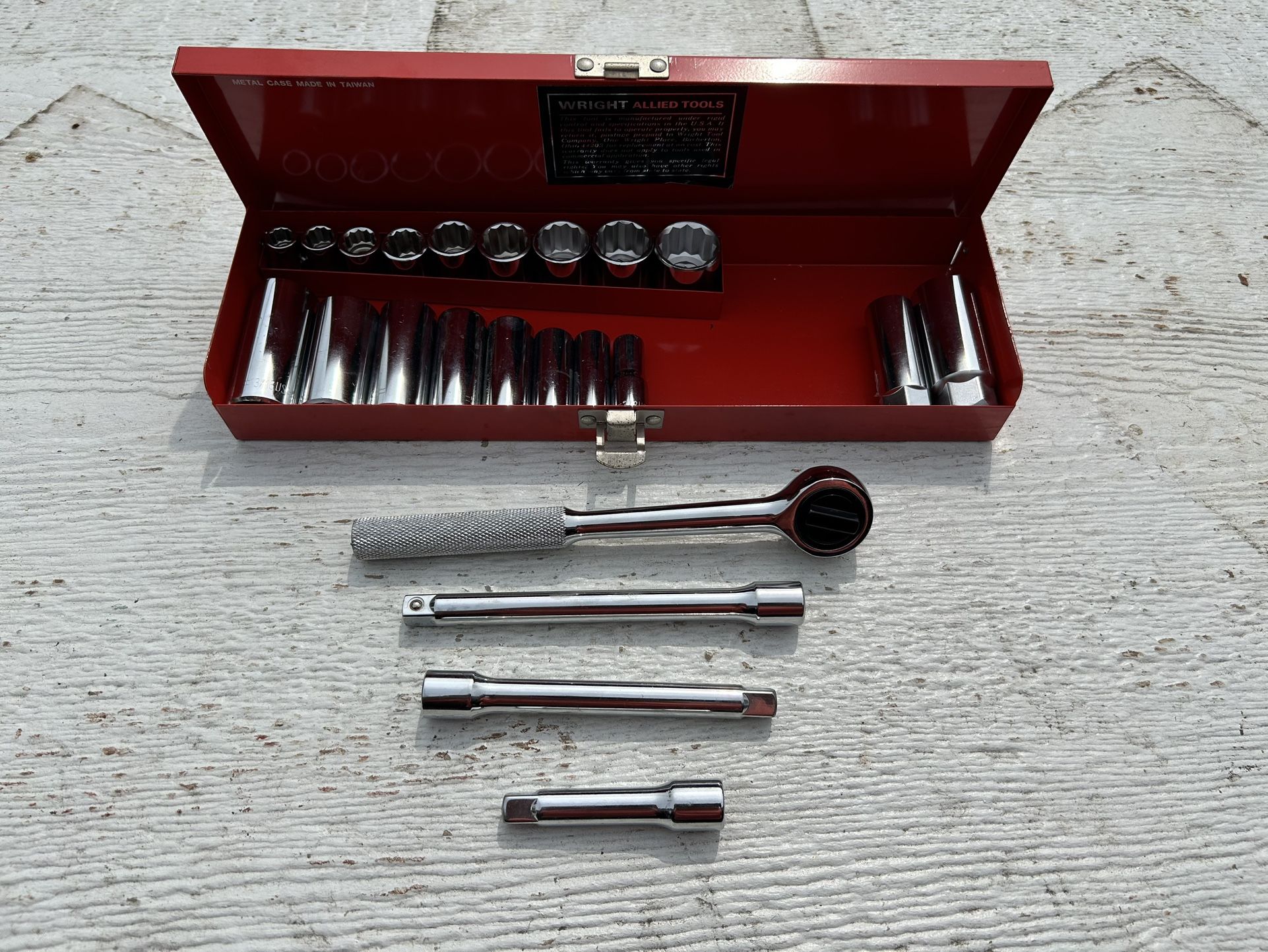 Wright 24 Piece Socket Set 3/8 Drive
