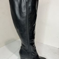 Michael Antonio Black Knee High Size 9 Chunky Heel Zipper Up Round Toe, new without box, zipper up, heel height  4”, boot height 17”, top of boot meas