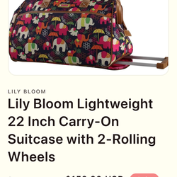 Lily bloom 22” carry on bag