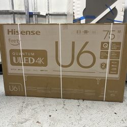 75” Hisense ULED U6 Series 4k Smart Tv, Available Financing, No Credit Needed