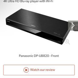 Panasonic DP-UB820-K HDR UHD Blu-ray Player for sale online