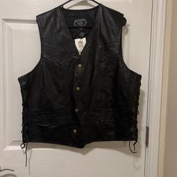 Brand New Leather Riding Vest 