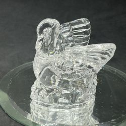 Vintage Gorham Glass Elegant SWAN Figurine Or Paperweight.