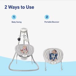 Baby swing and portable bouncer
