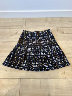 J.Crew Navy Pleated Skirt, Size 00