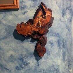 Mesquite Burlwood Clock