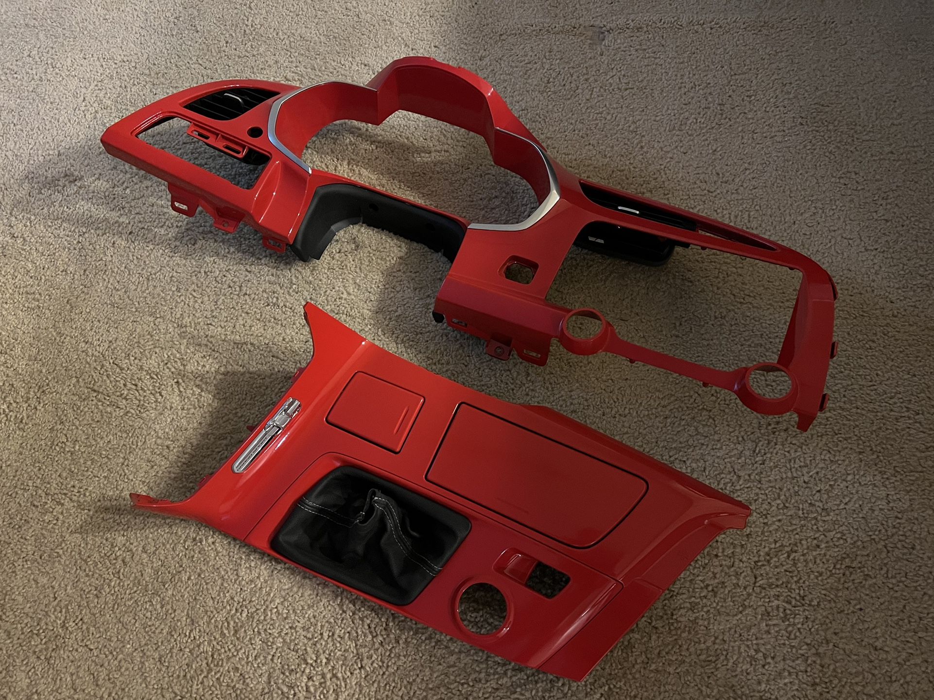 C7 Corvette Custom Torch Red Dash And Console