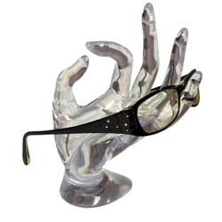 SILVER DOLLAR GLASSES Y2K Black Cafe 371 Bubbles Rhinestone Oval Eyeglasses $190