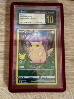 Pikachu 5 celebrations holo cgc pristine 10