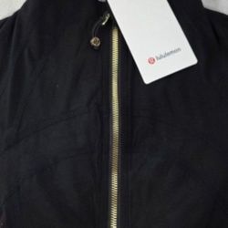 Black  Lululemon Jacket Gold Zipper - Size 2