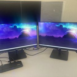 (2) Acer 24 inch monitors with free Docking Station 