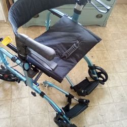 New Collapsible Walker With Footrest