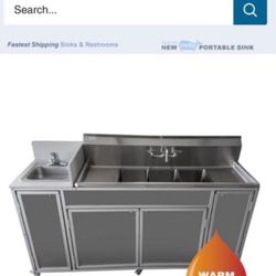 New 3 comp portable sink restaurant food truck