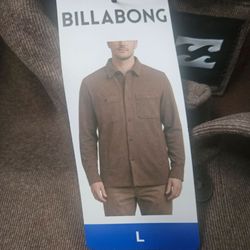 Billabong Men's Button-Up Shirt Jacket Size L