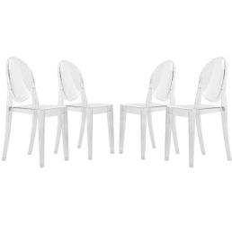 4 Clear Modway Casper Modern Acrylic Stacking decorative pieces *will sell separately*   4 Clear Acrylic pieces $50 EACH  21"D x 22"W x 36"H  $50 EACH