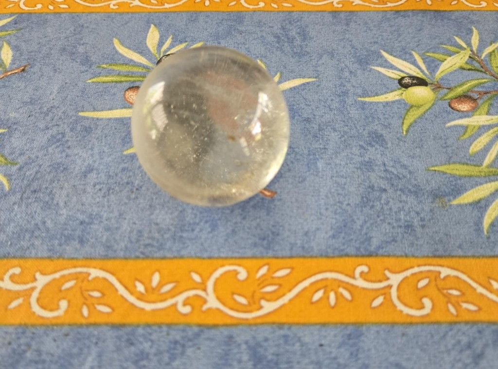 Small Clear Quartz Crystal Ball