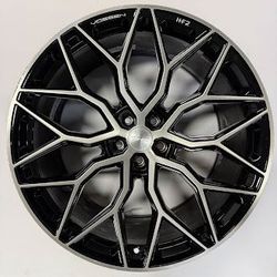 22" Vossen HF2 22x12 5x120 +25 Brushed Gloss Black Rim Wheel
