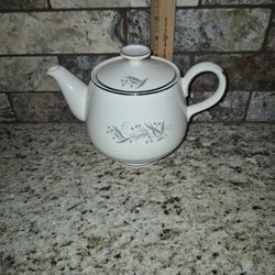 Vintage Homer Laughlin Teapot W/Lid, Celeste