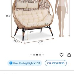 Double seat egg chair