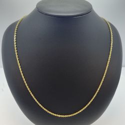 10K GOLD ROPE CHAIN. NEW.