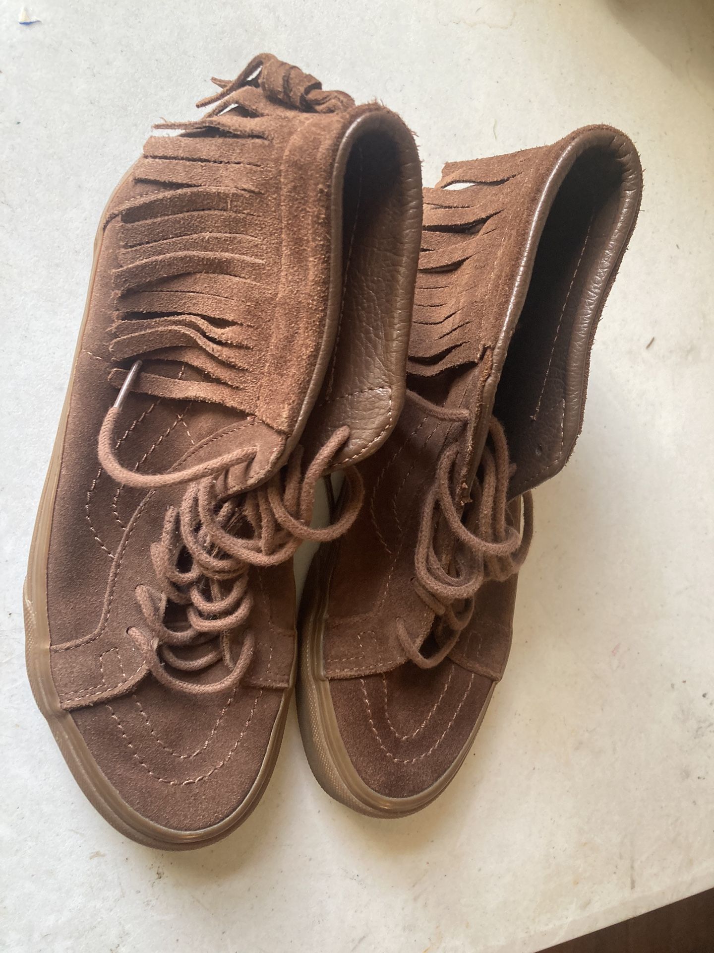 Brown Vans W/ Tassels Sz 6.5