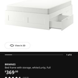 Brimnes Ikea Full/double Bed Frame