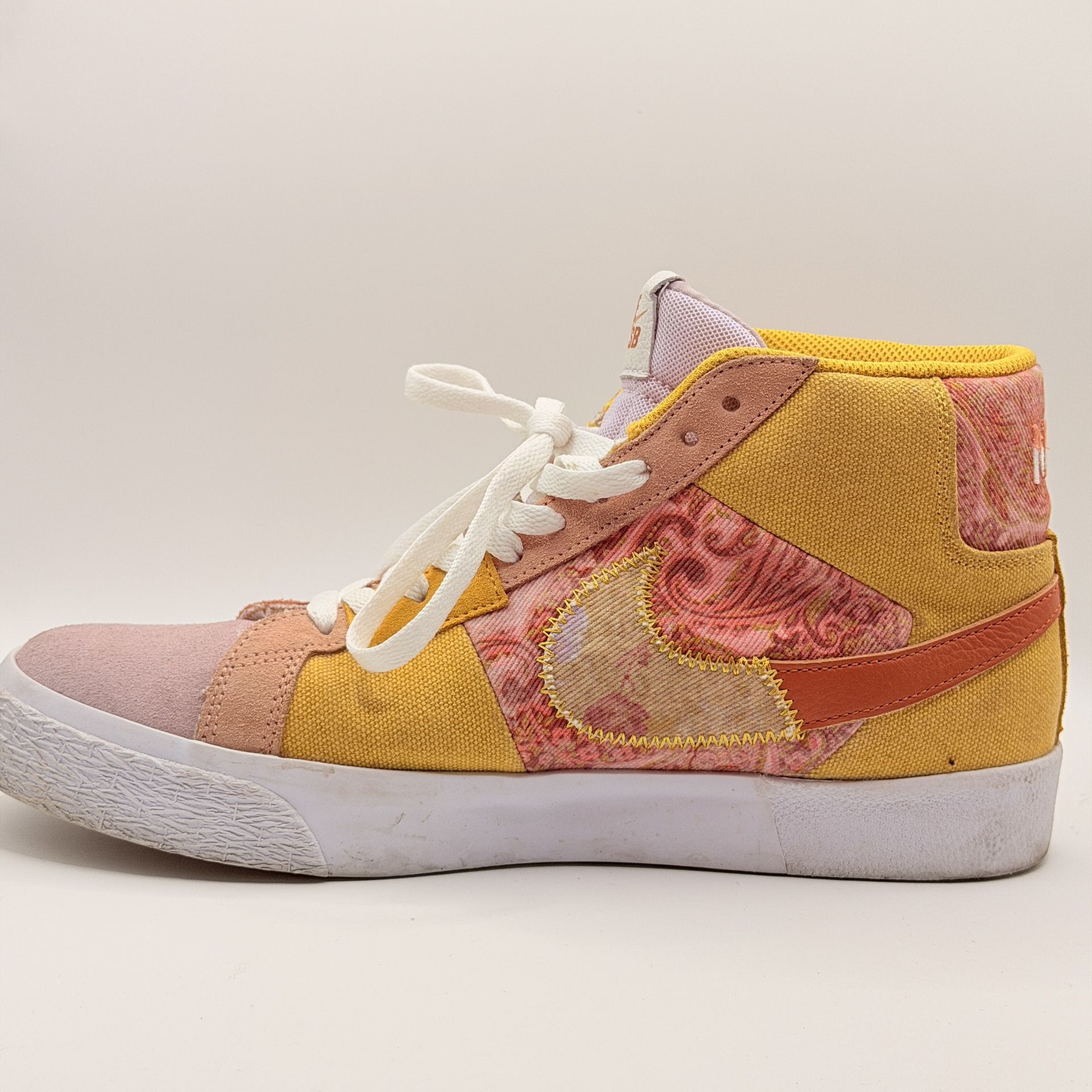 Nike SB Zoom Blazer Mid Premium Floral Paisley Sanded Gold - Size 9.5 Mens