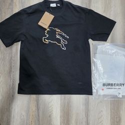 Men Black Burberry Tee Shirt