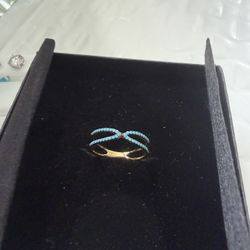 Sterling Silver “Infinity Wrap” With Torquise Stones