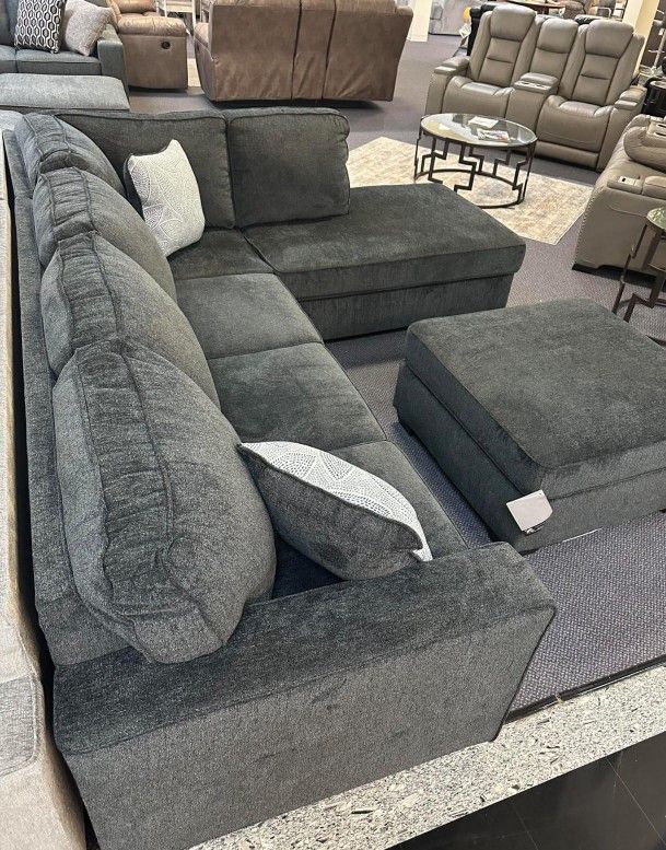 Altari Slate 2-Piece Sectional Couch & Ottoman