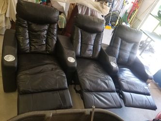 Genuine leather theater seats, $1,300 obo