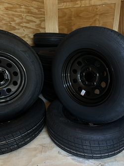 Fresh 205/75R15 Tire Mounted on 5-Lug Wheel!