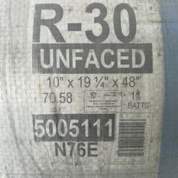 Insulation R30x19 - unfaced for Ceiling 