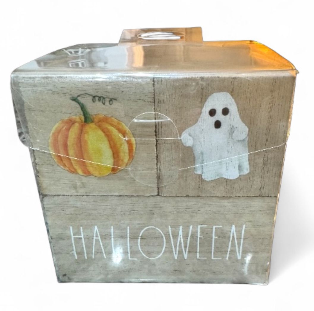 Rae Dunn Natural Wood Baby Milestone Blocks