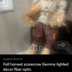 Vintage Fall Harvest Scarecrow Gemma Lighted  